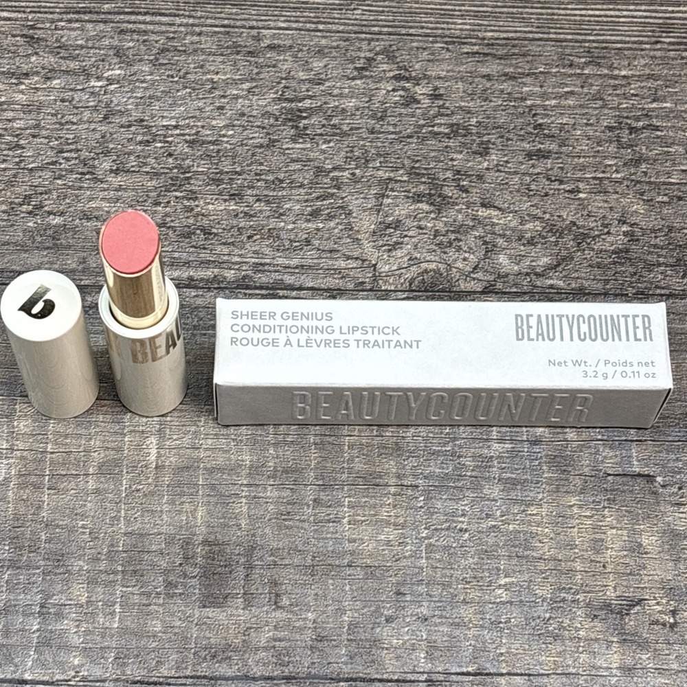 Beautycounter Lipstick Petal Sheer Genius Conditioning Full Sz NEW In Box